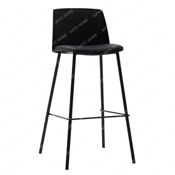 Современный простой барный стул с подсветкой для дома, роскошный барный стул, скандинавский железный стульчик для кормления, барный стул для кафе