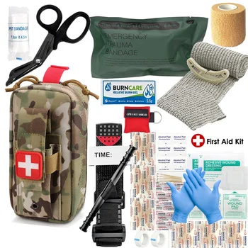 Тактическая аптечка первой помощи Военная сумка для выживания Molle Аварийный Тактический походный жгут Аварийные бинты Ножницы медицинская помощь