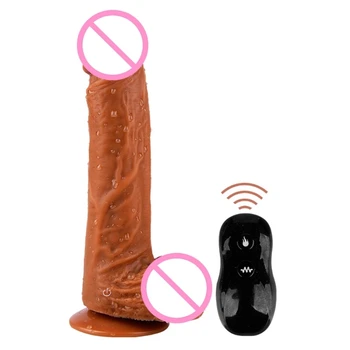 Фаллоимитатор Реалистичный Мягкий силиконовый пенис, стимулирующий ощущение кожи, автоматический толкающий женский мастурбатор Секс для женщин