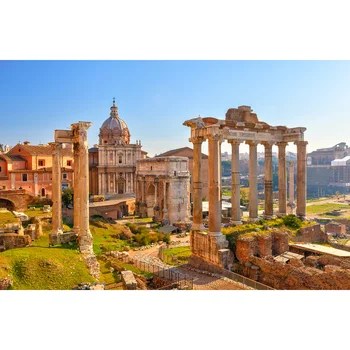 Форум Римских Руин Панорамный Фотофон Древний город Римская империя Фотография старого исторического здания на заднем плане Путешествия по миру