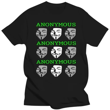 Футболка Anonymous Mask - Guy Fawkes V for Vendetta Неподчиняющийся Хакер - От S до 3xL Мужская Забавная футболка в стиле Харадзюку, Топ, футболка