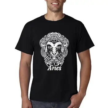 Футболка Aries Astrology Zodiac, Мужские Модные Хлопковые футболки, Повседневная футболка
