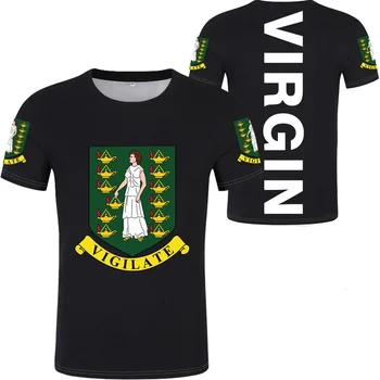 Футболка с изображением Британских Виргинских островов, футболка с национальным Черным флагом, одежда для колледжа 