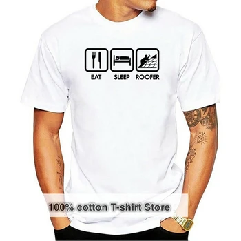 Футболки на заказ онлайн, мужские футболки с круглым вырезом и коротким рукавом Eat Sleep Roofer Tools
